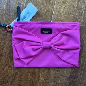 Kate Spade Pink with Bow On Purpose Nylon Wristlet